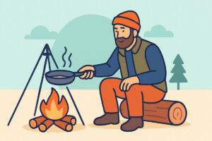Eränuotion ruoanlaitto – pannut ja pannuteline